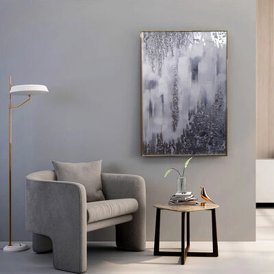 100% Handmade Hand Painted Oil Painting Abstract Landscape Canvas Wall Art with 3D Relief and Customized Size