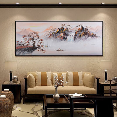 Modern Abstract Style Hand Painted Oil Painting with Hand Applied Gold Leaf and Customized Size Canvas Wall Art