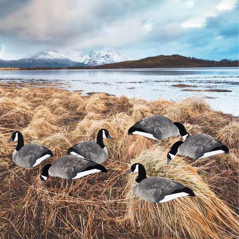 Upright Feeder 3D Silhouette Goose Hunting Decoy 5mm Thickness 1200g PP Board Black