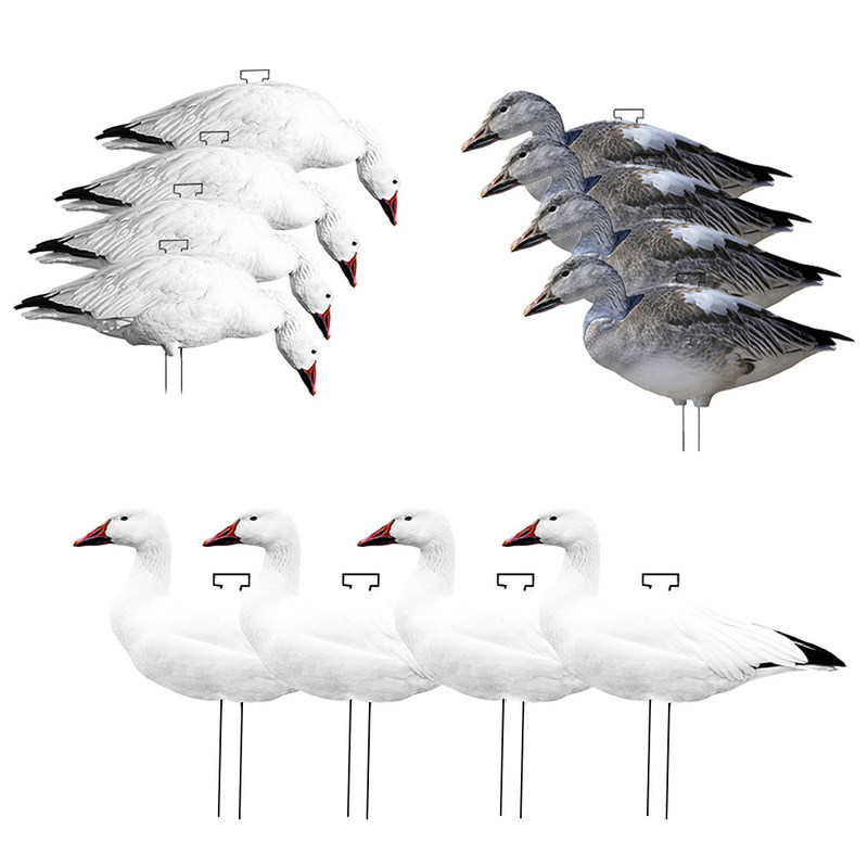 Snow Goose Hunting Decoy Eva Plastic Flocked Silhouette Geese Decoys Juvenile Geese Design