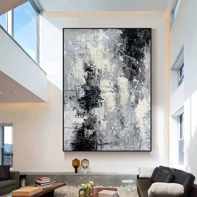 Abstract Handpainted Painting Artwork Large Acrylic Wall Art Oil Canvas Without Frame