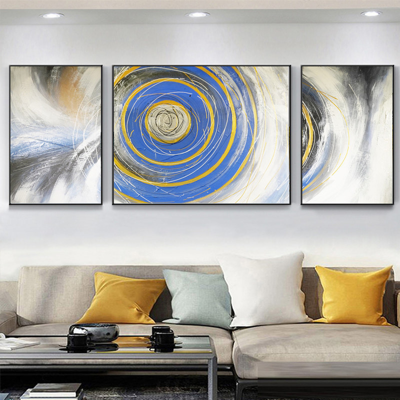 Support Base Canvas Materials Canvas Oil and Canvas Abstract Whirlpool Oil Painting for Hanging Modern Home Decor Art